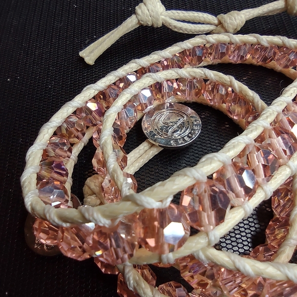 Legend By Shelley Necklace Wrap Limited Edition Multi-Tone Pink Crystals 25" - Picture 7 of 15